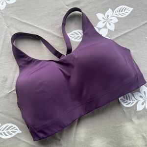 Athleta Purple Sports Bra Padded Adjustable Band And Straps Size 38D